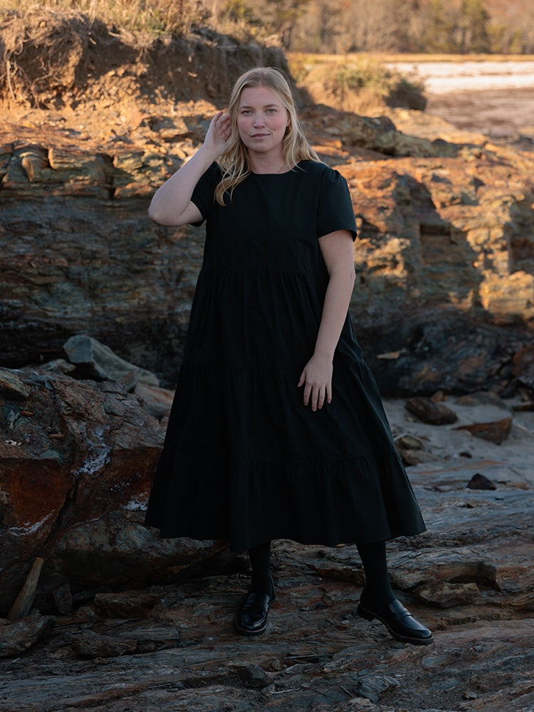 Chalet Tiered Dress Cotton Linen