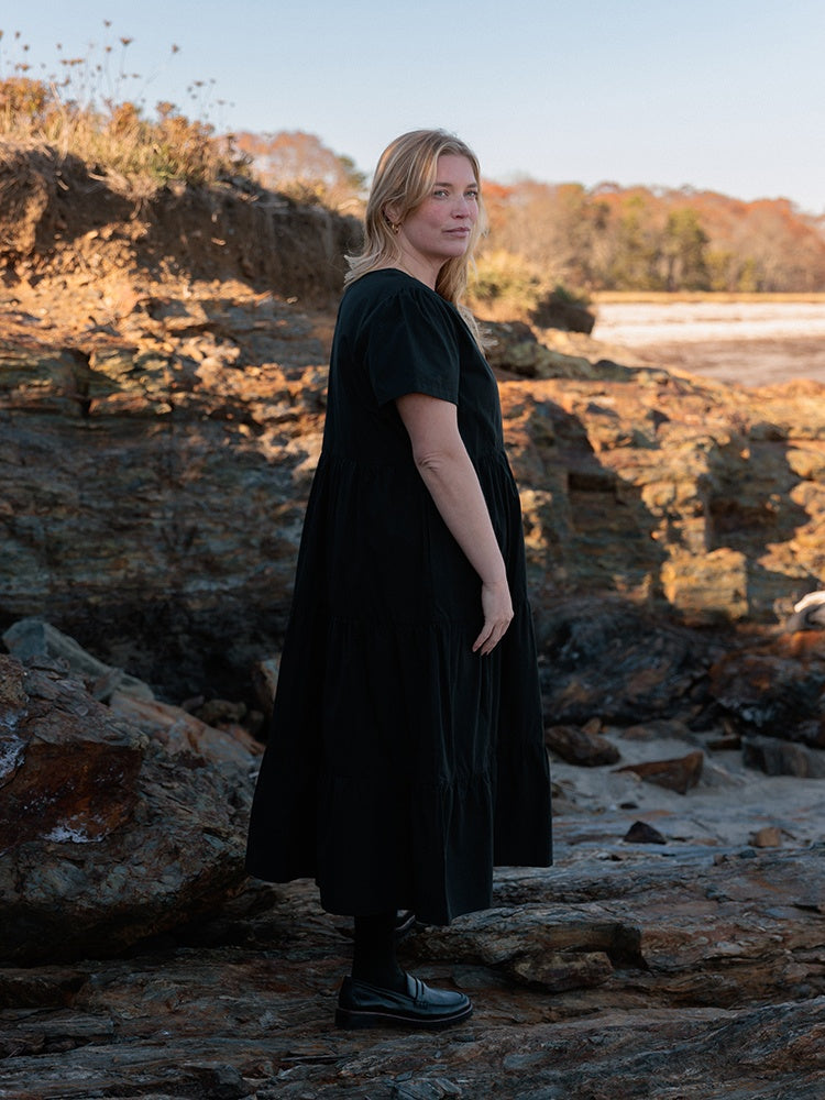 Chalet Tiered Dress Cotton Linen