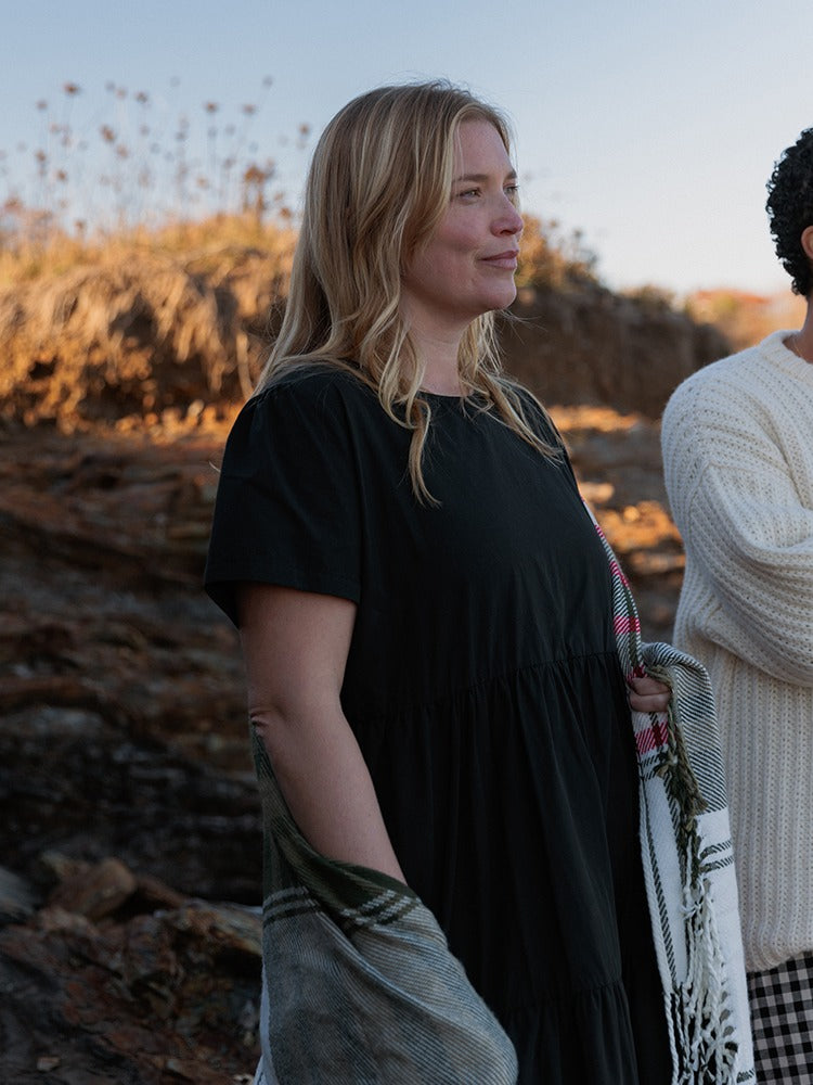 Chalet Tiered Dress Cotton Linen