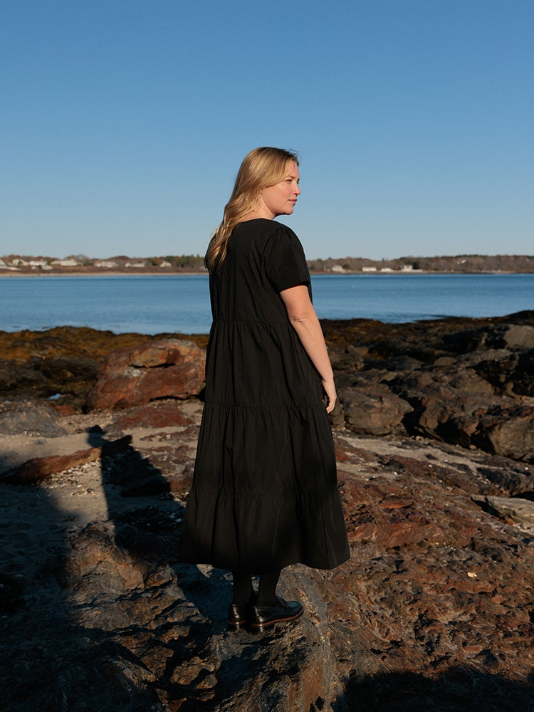 Chalet Tiered Dress Cotton Linen