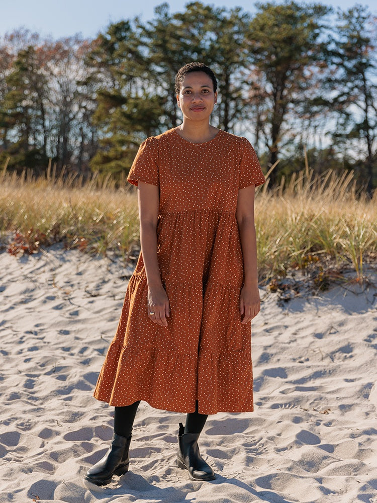 Chalet Tiered Dress Cotton Linen