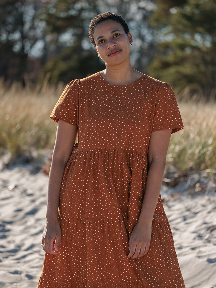 Chalet Tiered Dress Cotton Linen