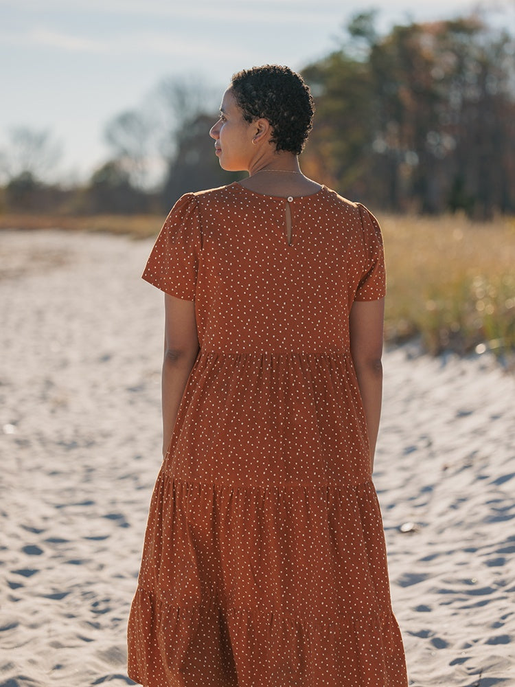 Chalet Tiered Dress Cotton Linen