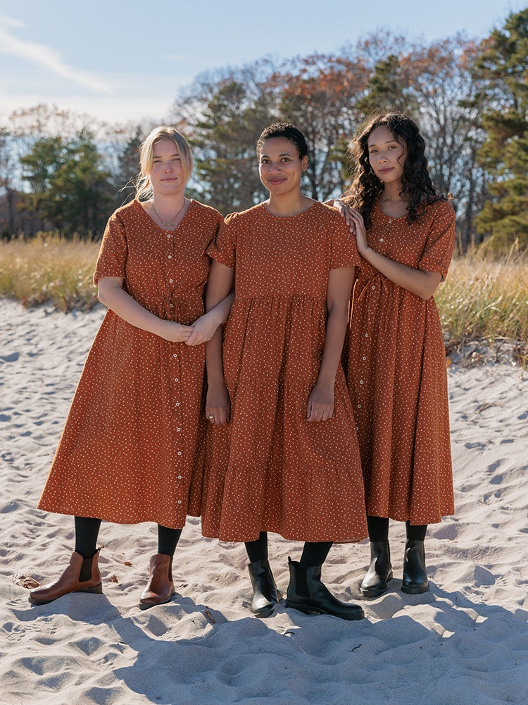 Chalet Tiered Dress Cotton Linen