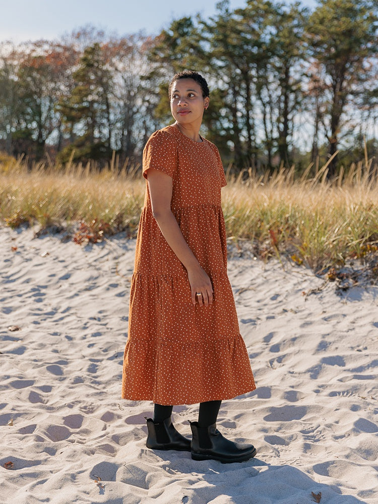 Chalet Tiered Dress Cotton Linen