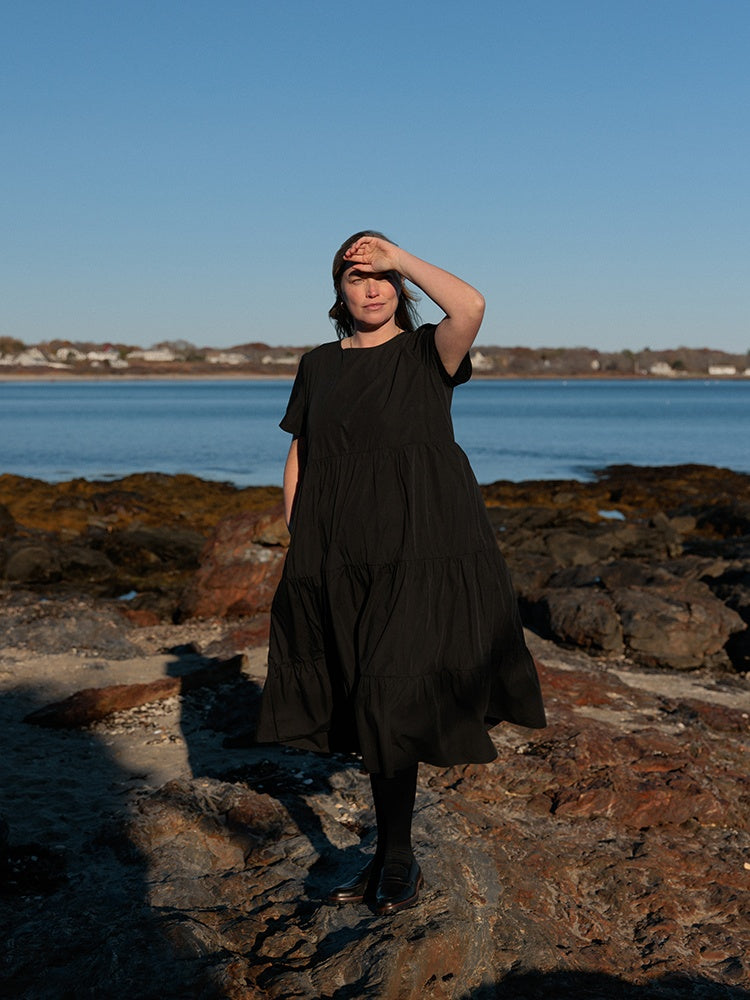 Chalet Tiered Dress Cotton Linen