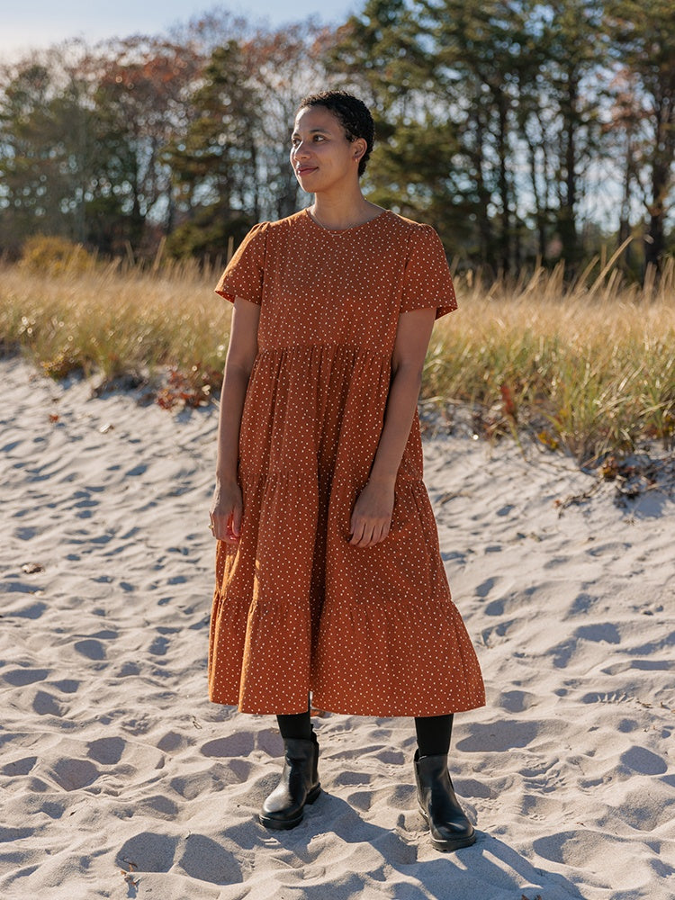 Chalet Tiered Dress Cotton Linen